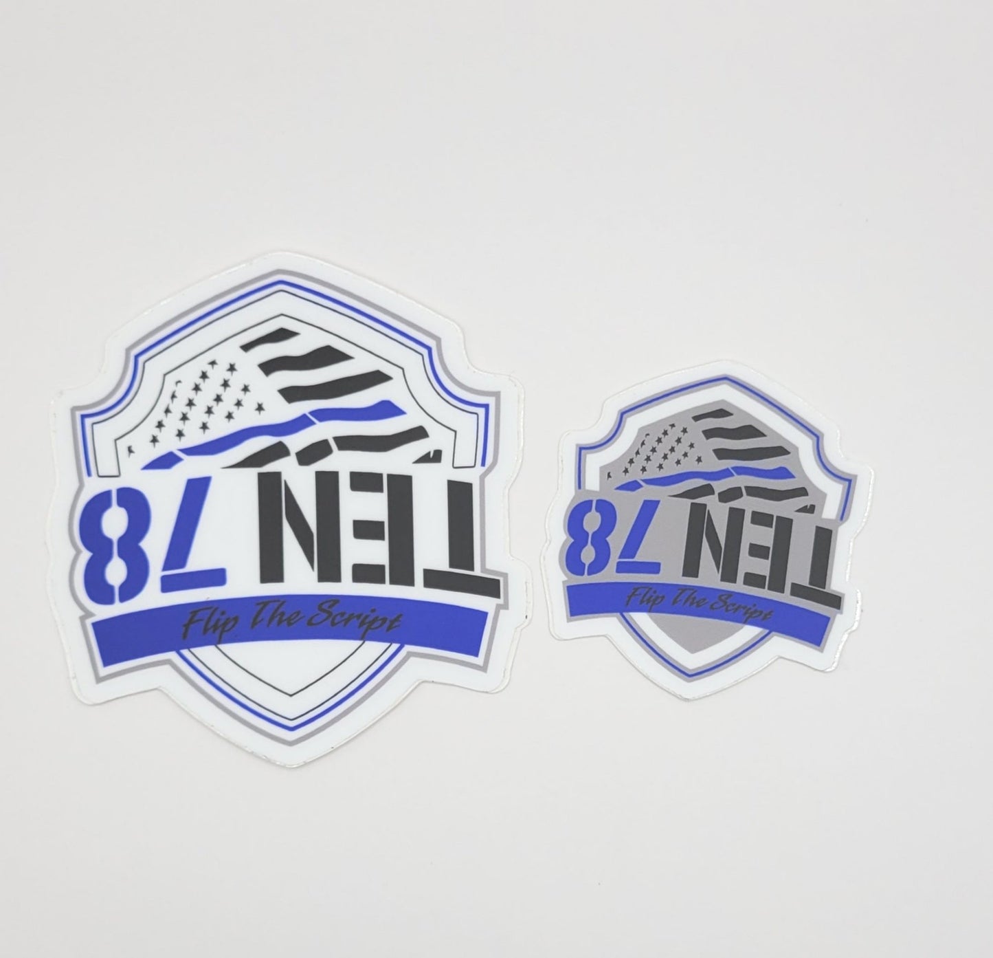 TEN78 BADGE Sticker White Large